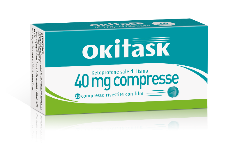 Okitask 40 mg ketoprofene sale di lisina 20 compresse rivestite