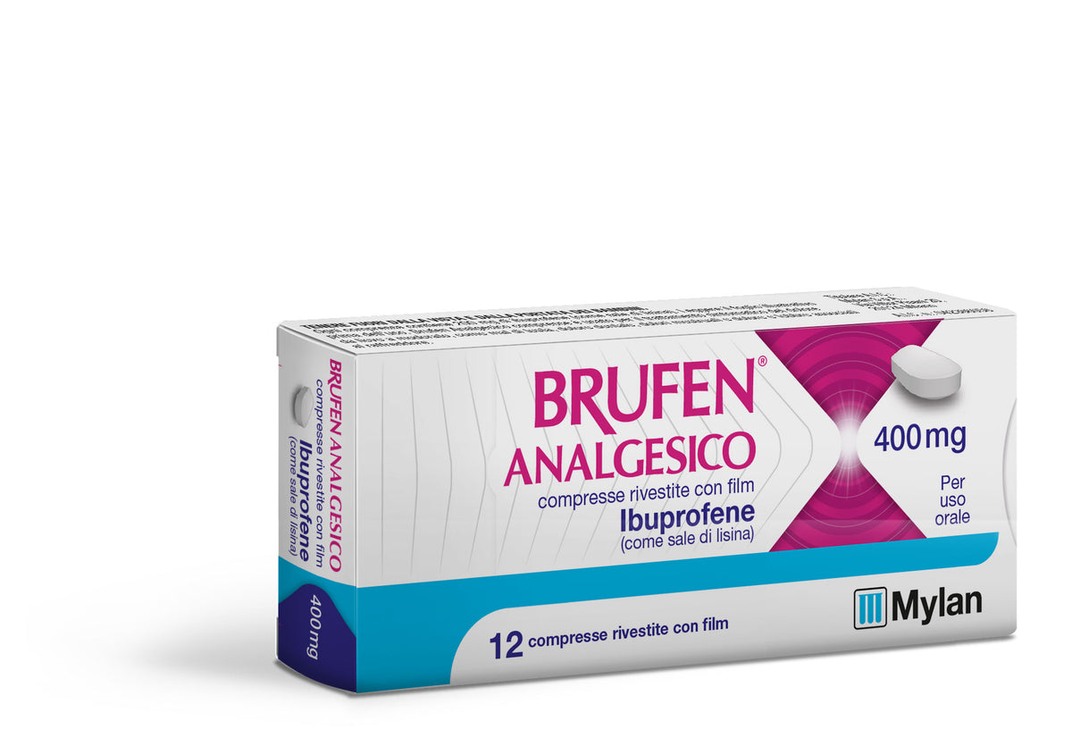 Brufen 400 mg ibuprofene analgesico 12 compresse rivestite